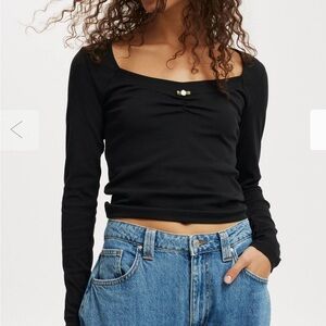 Cotton On NWT Sarah Rosette Square Neck Long Sleeve